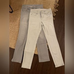 2 pairs of size 26 Ann Taylor LOFT stretchy jeans